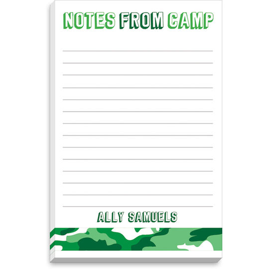 Green Camo Camp Notepads